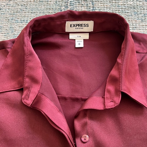 Women’s Express Crimson Red Blouse, Size M - Picture 2 of 6